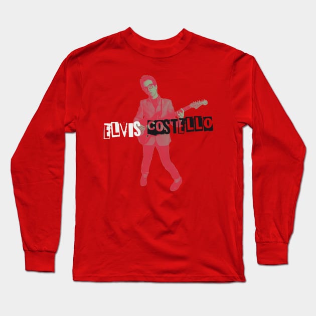 elvis costello Long Sleeve T-Shirt by Defectivepuddings